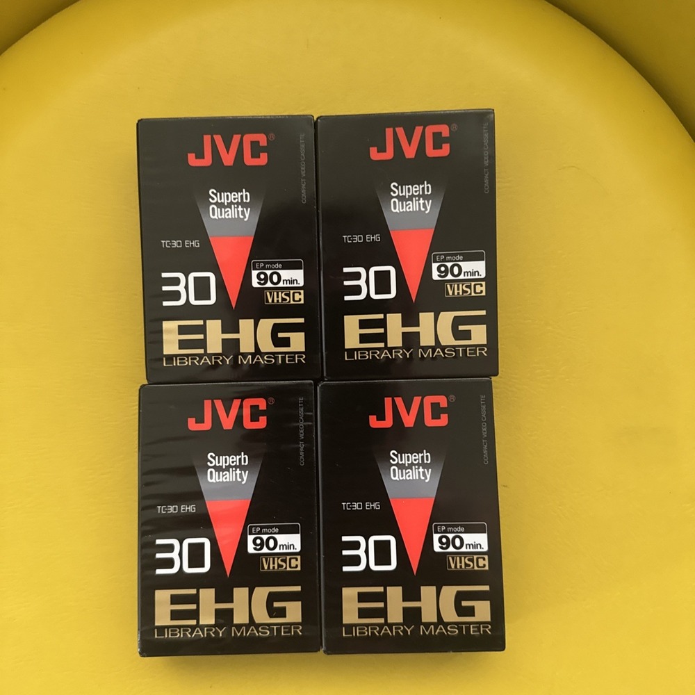 Lot of 4 JVC VHS-C EHG 30 Pro HiFi 90 min TC-30 Compact Tapes New SEALED